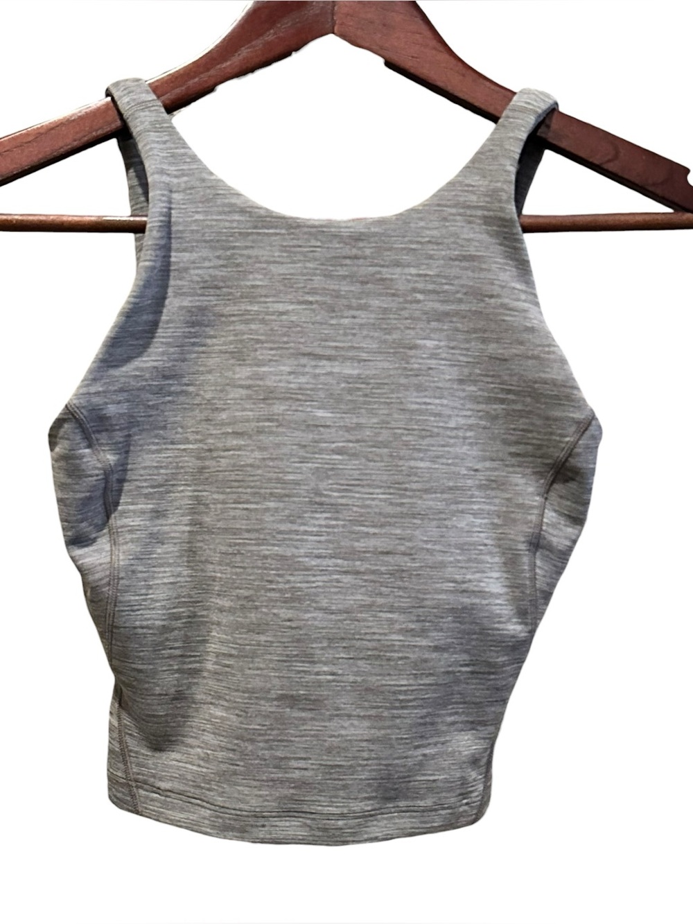 Lululemon Gray Align Top Pullover Sports Bra Logo Women’s Size 0